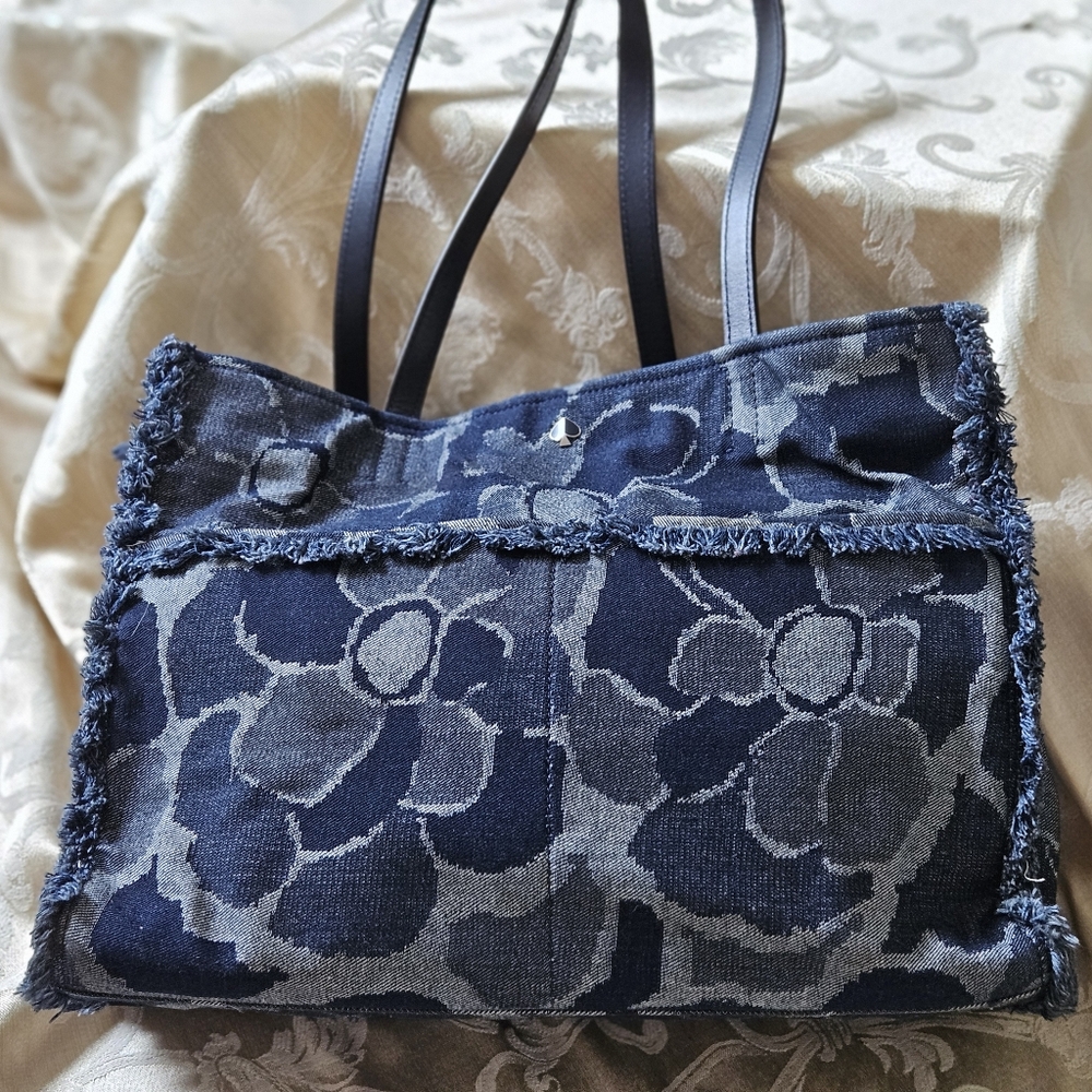 Kate Spade Denim Floral Tote
